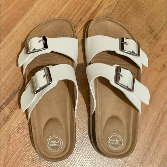 wonder nation Other - Little girls Wonder Nation white sandals, slip-on, size 13